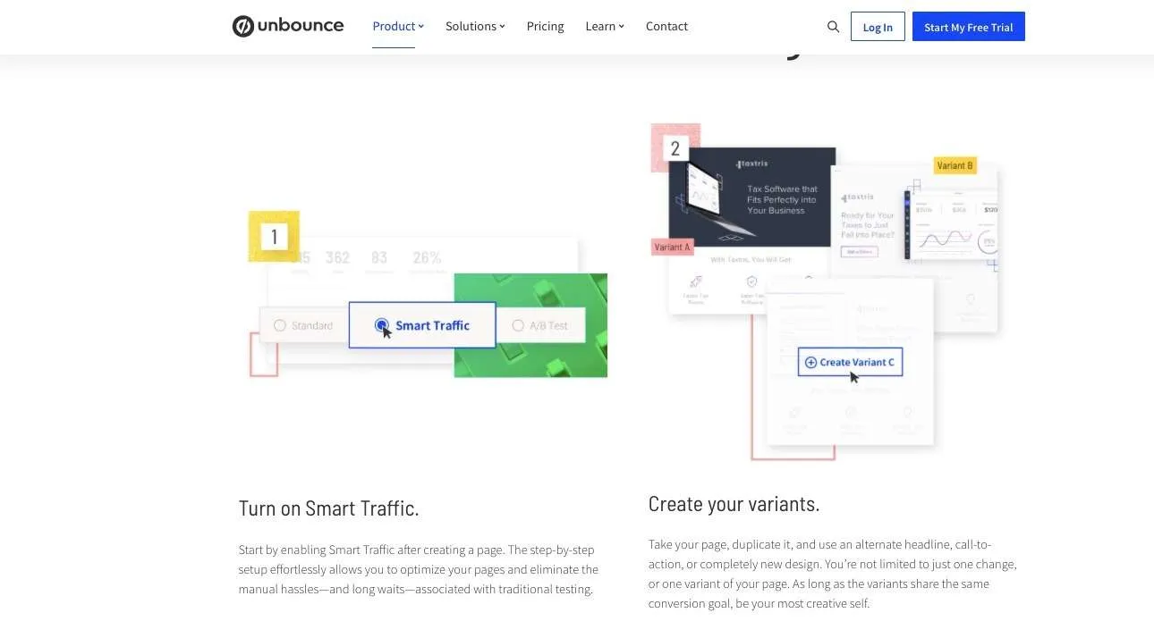 Unbounce Smart Traffic