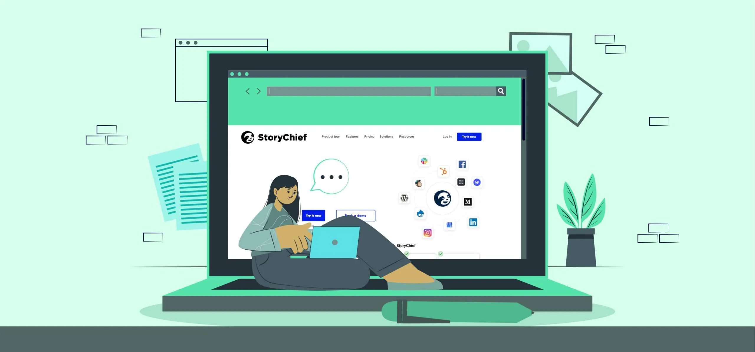Storycheif Demo og veiledning inneholdt bildeplugg