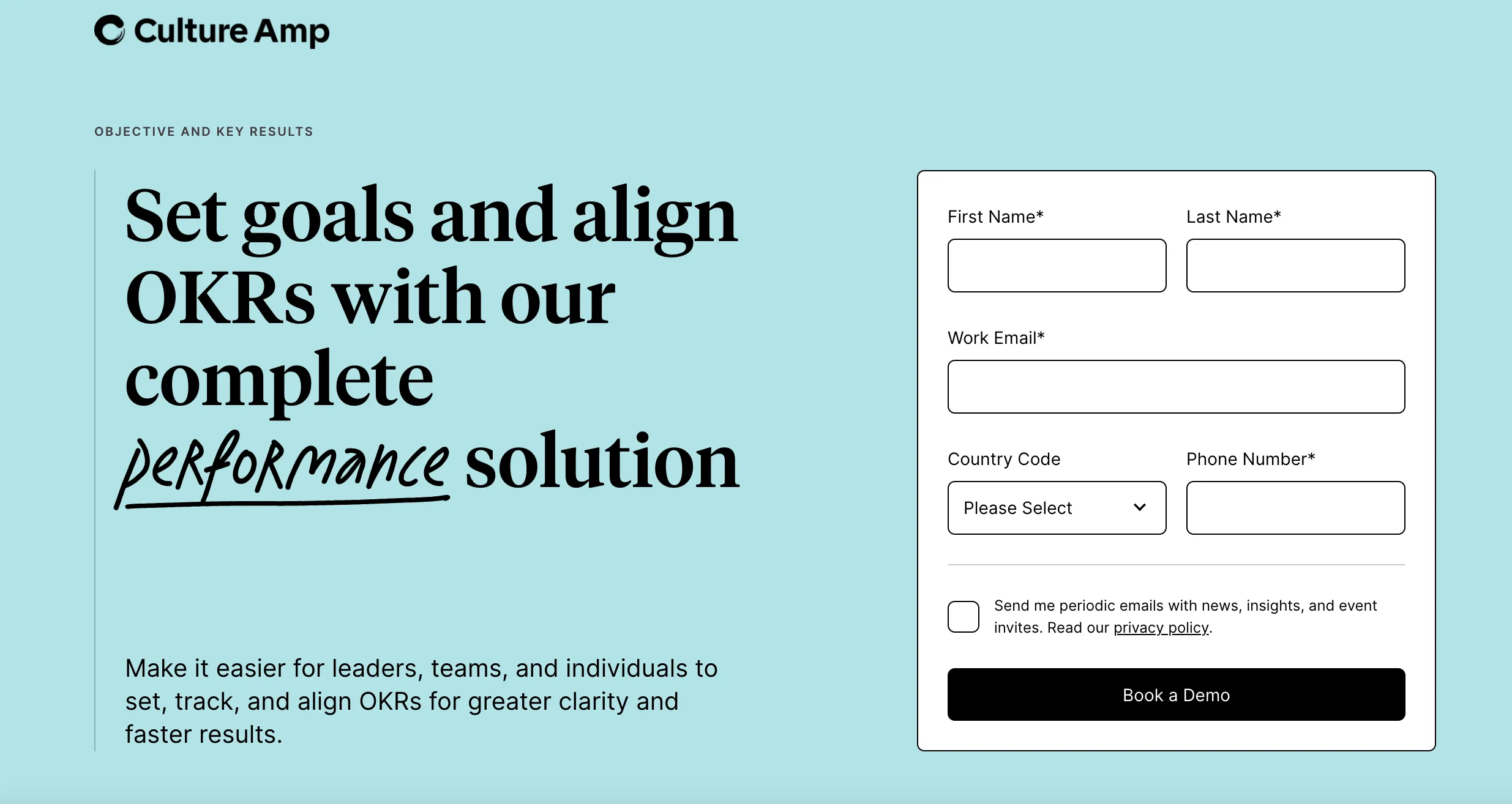 Решение CultureAmp OKR Решение CultureAmp OKR