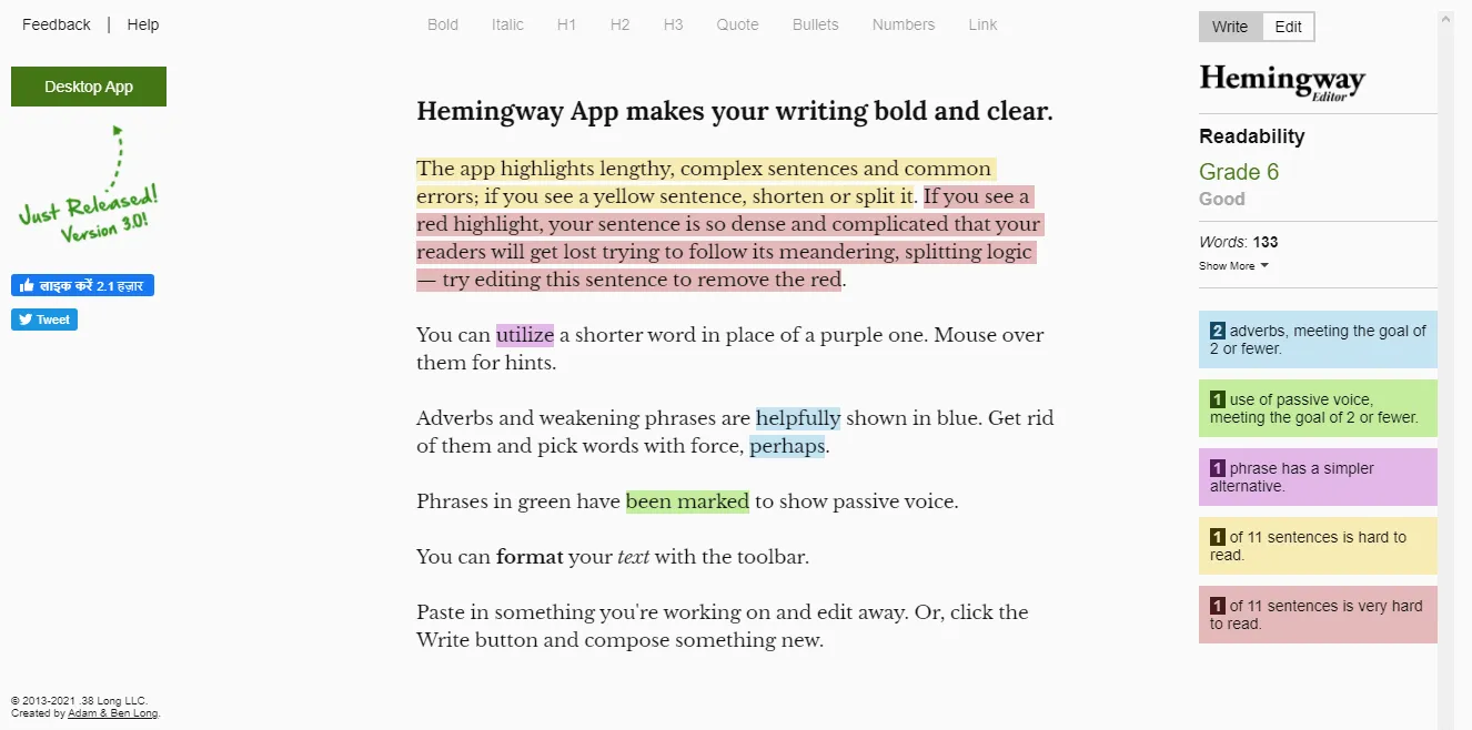 Cele mai bune instrumente Hemingway pentru freelanceri