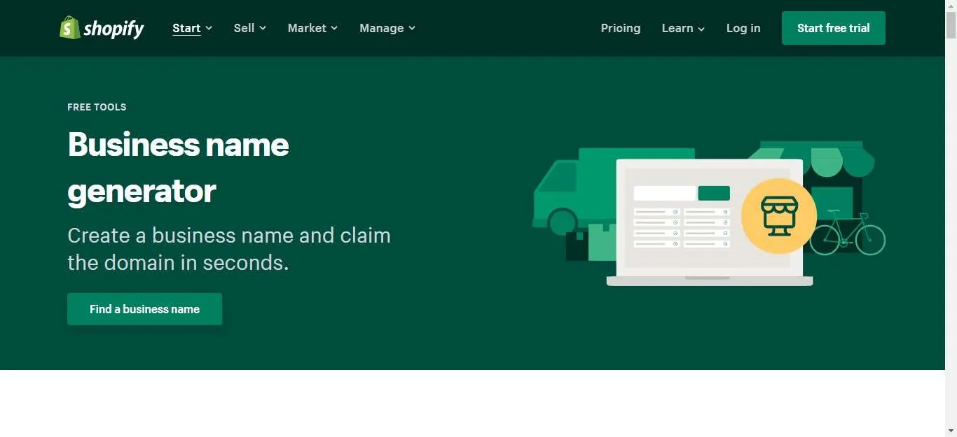Generator nazw firmy Shopify