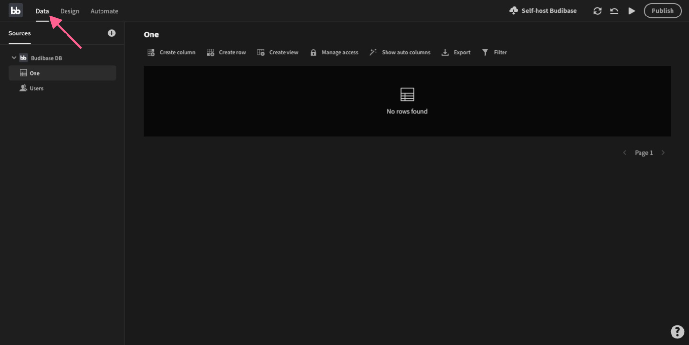 app data budibase