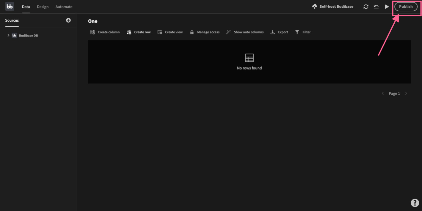 deploy budibase