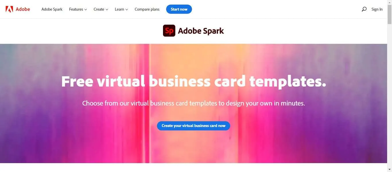 adobe spark 虚拟名片制作工具 adobe spark 虚拟名片制作工具