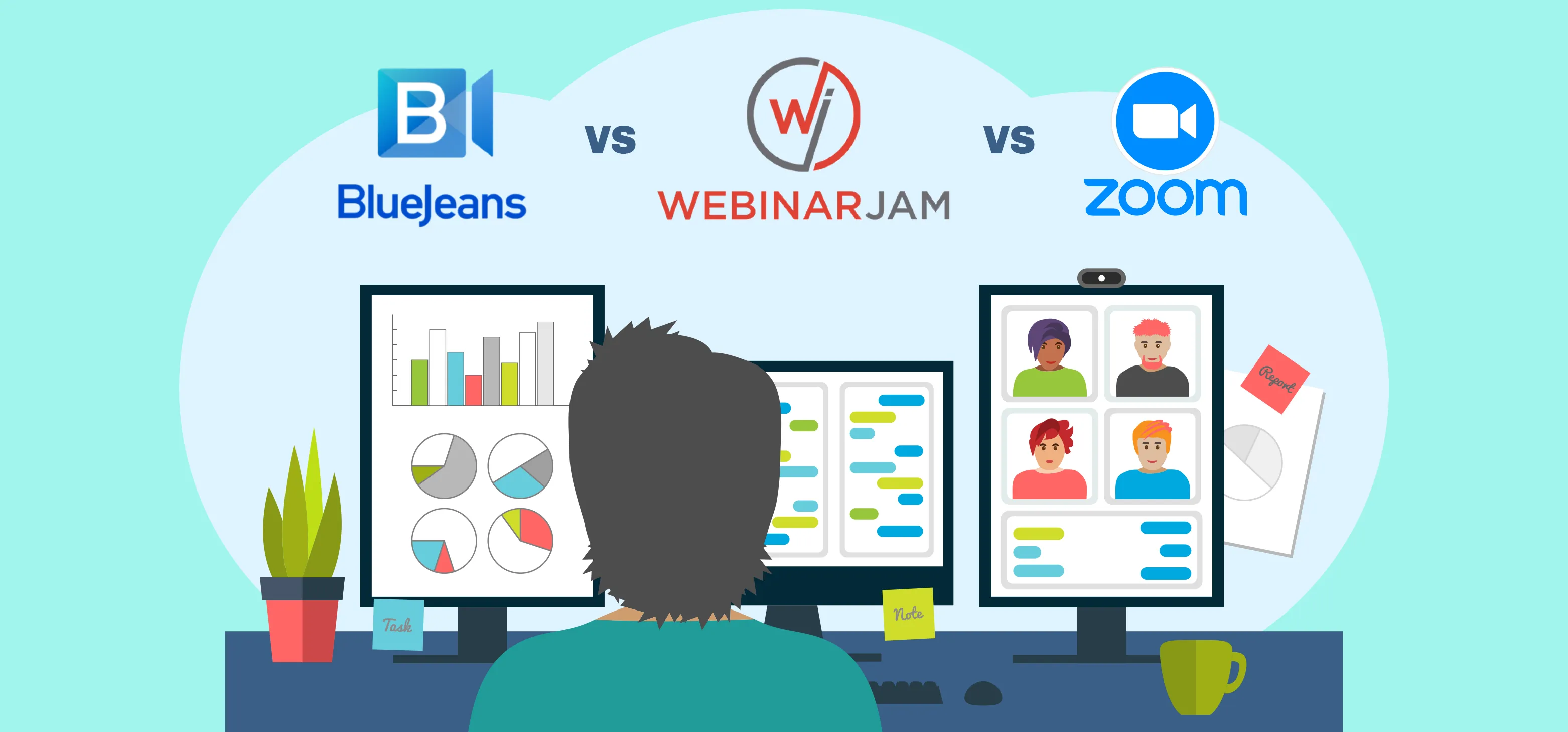 BlueJeans vs Webinar Jam vs Zoom