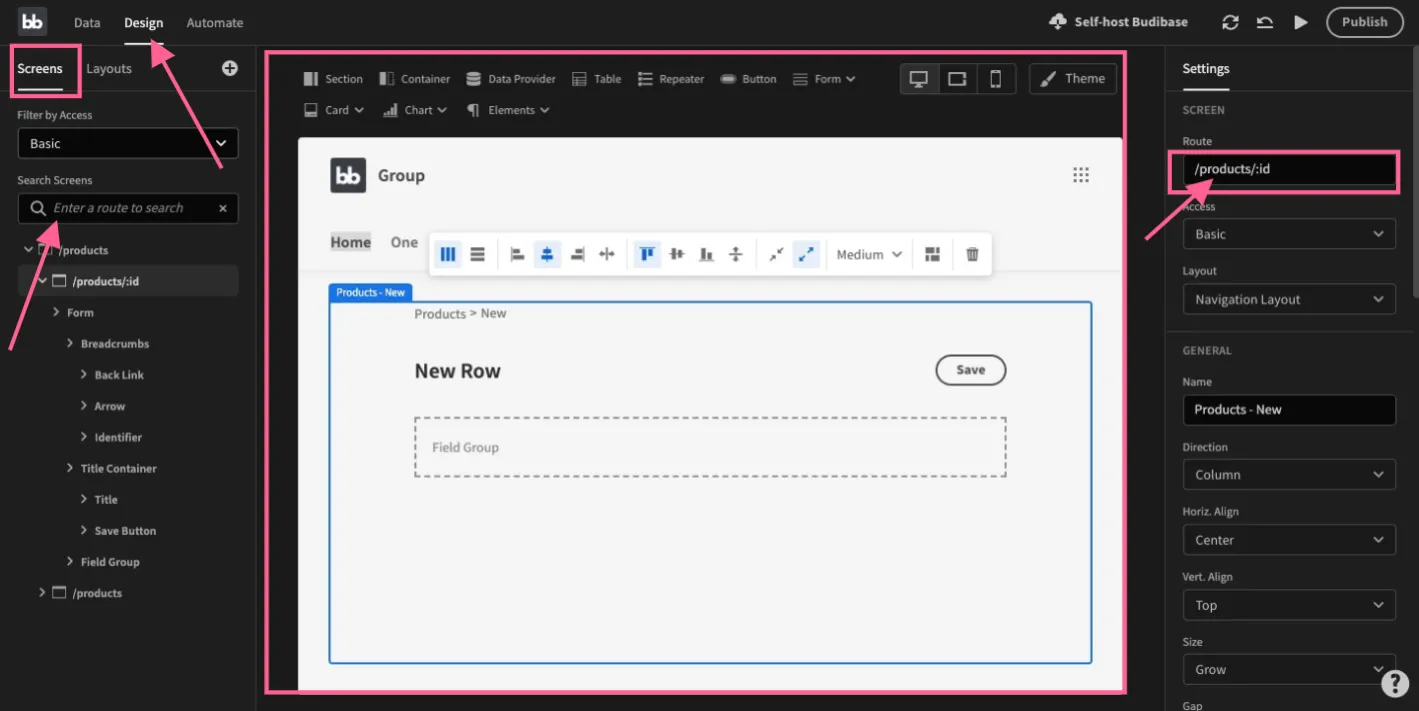 Designatio applicationis Budibase Designatio applicationis Budibase