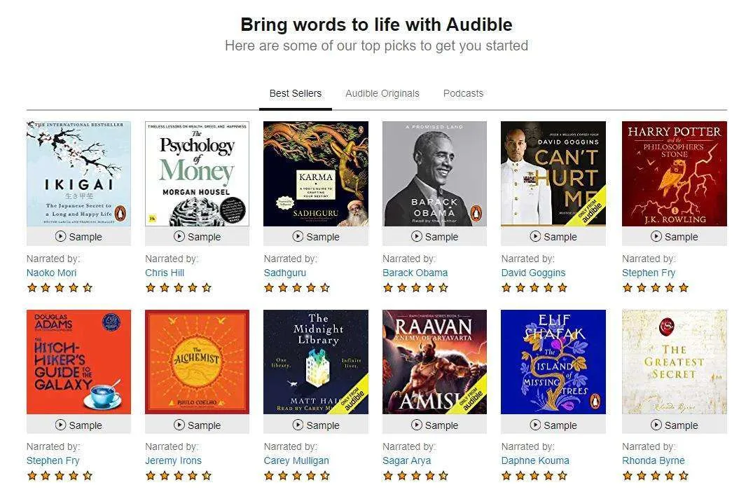 Amazon Audibles