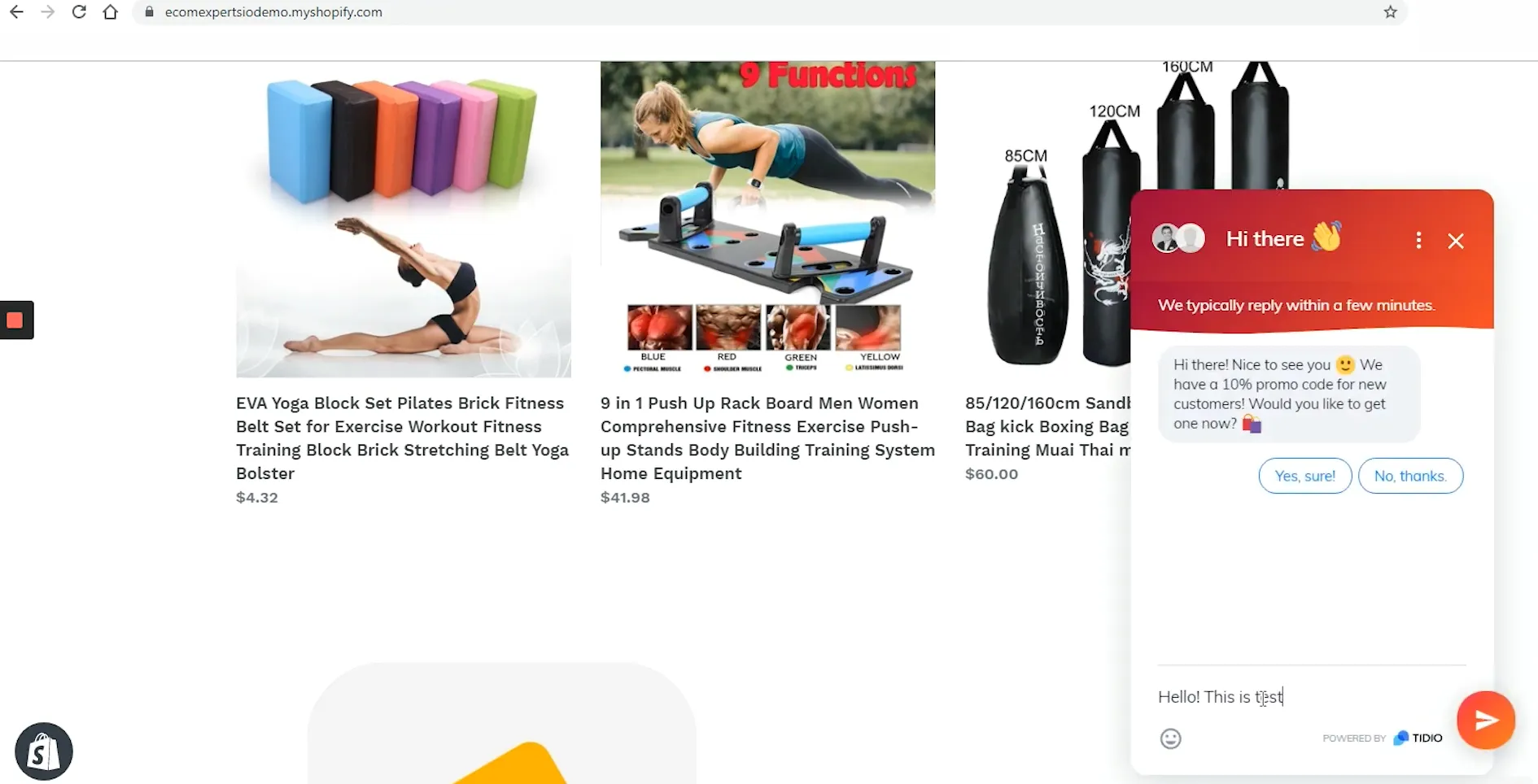 shopify 网站上的 tidio 聊天 shopify 网站上的 tidio 聊天