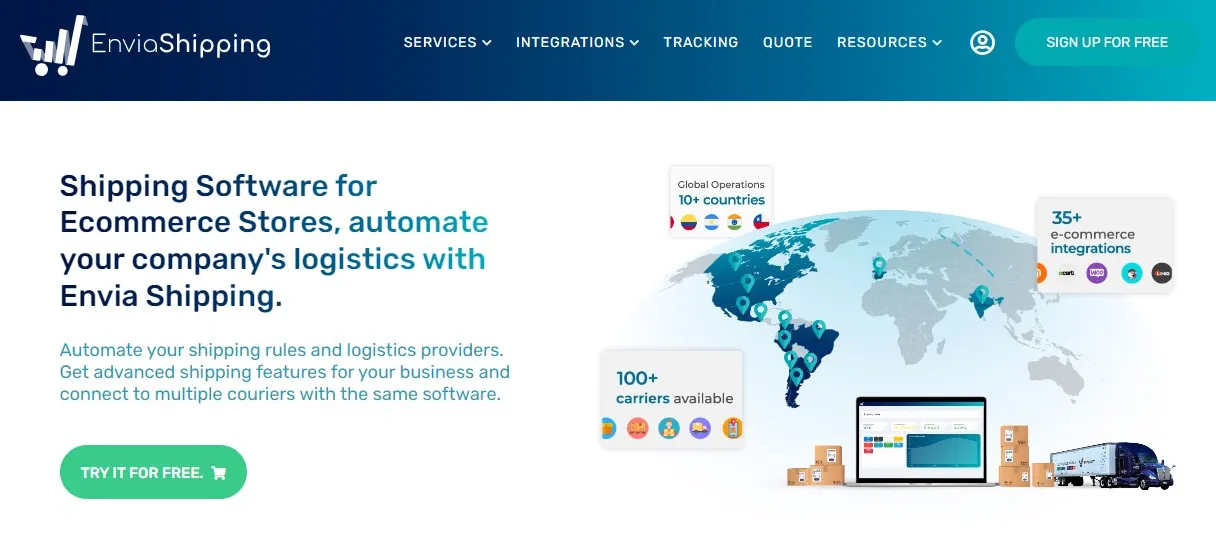 Приложение EnviaShipping Shopify Приложение EnviaShipping Shopify