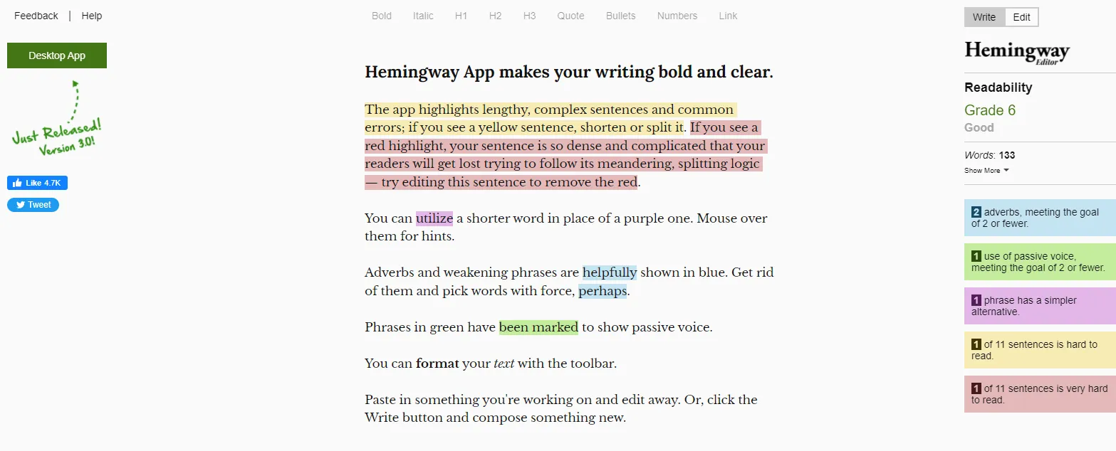 Hemingway Editor