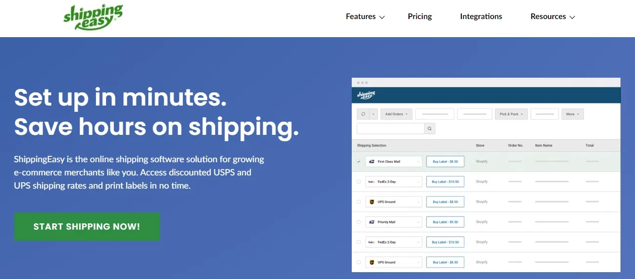 Приложение ShippingEasy для Shopify Приложение ShippingEasy для Shopify