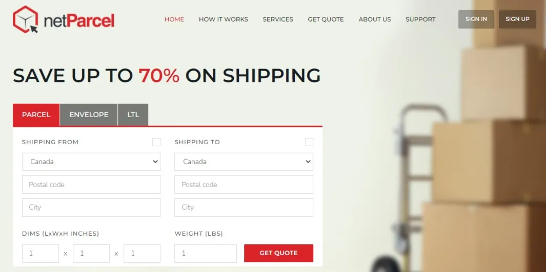 netParcel shipping app for Shopify