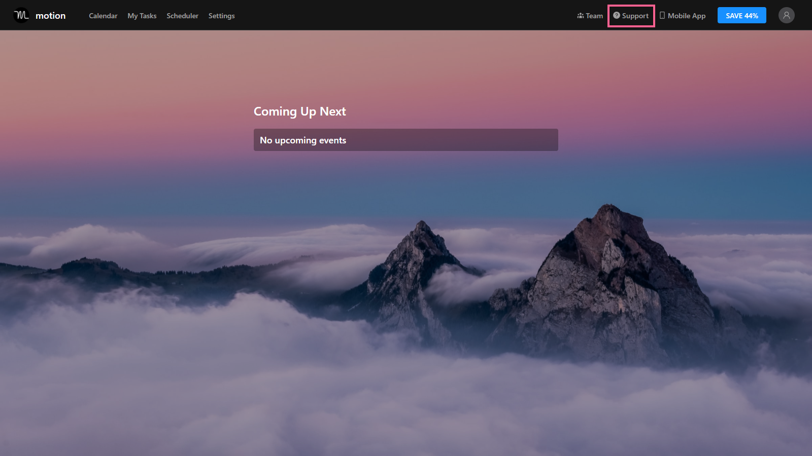 Support page