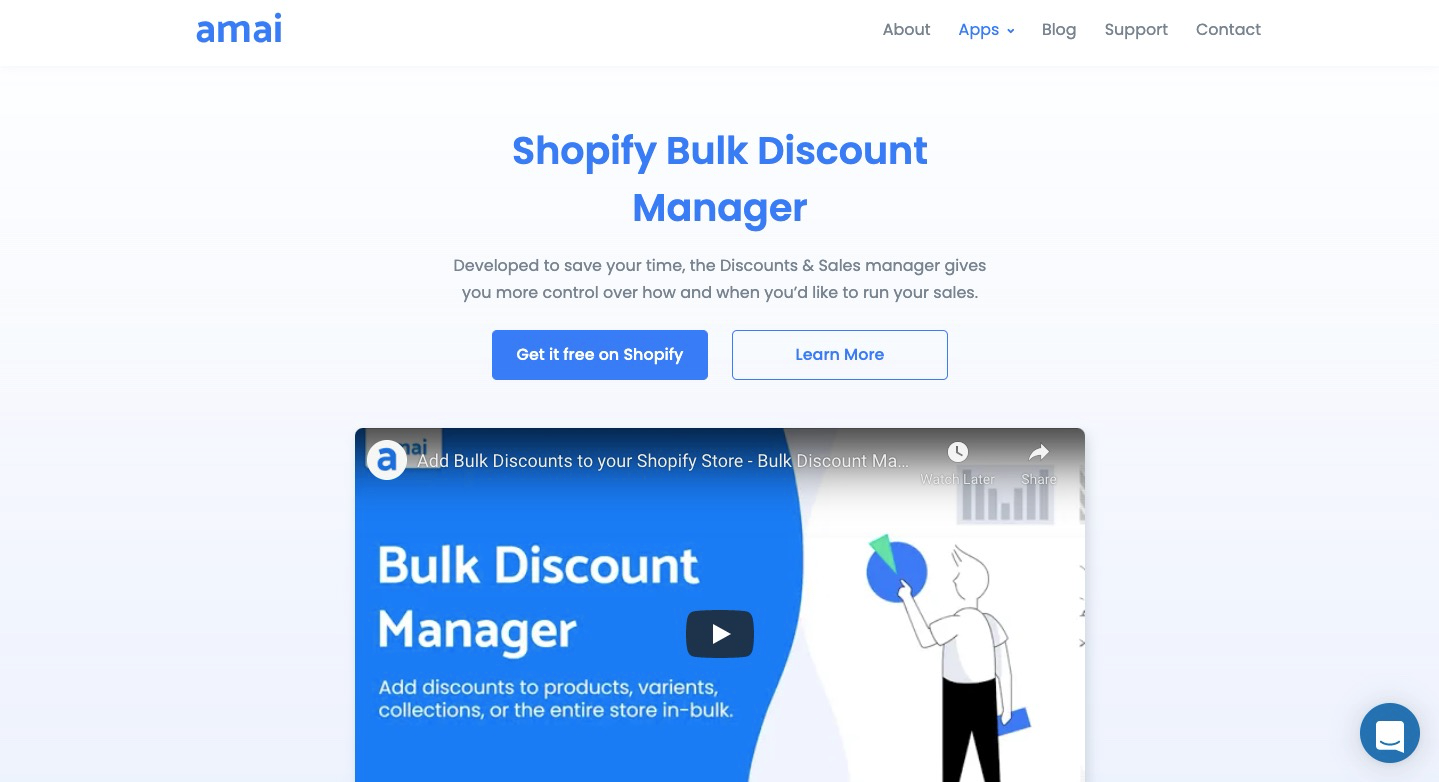 bulk discount and sales manager amai shopify discount app