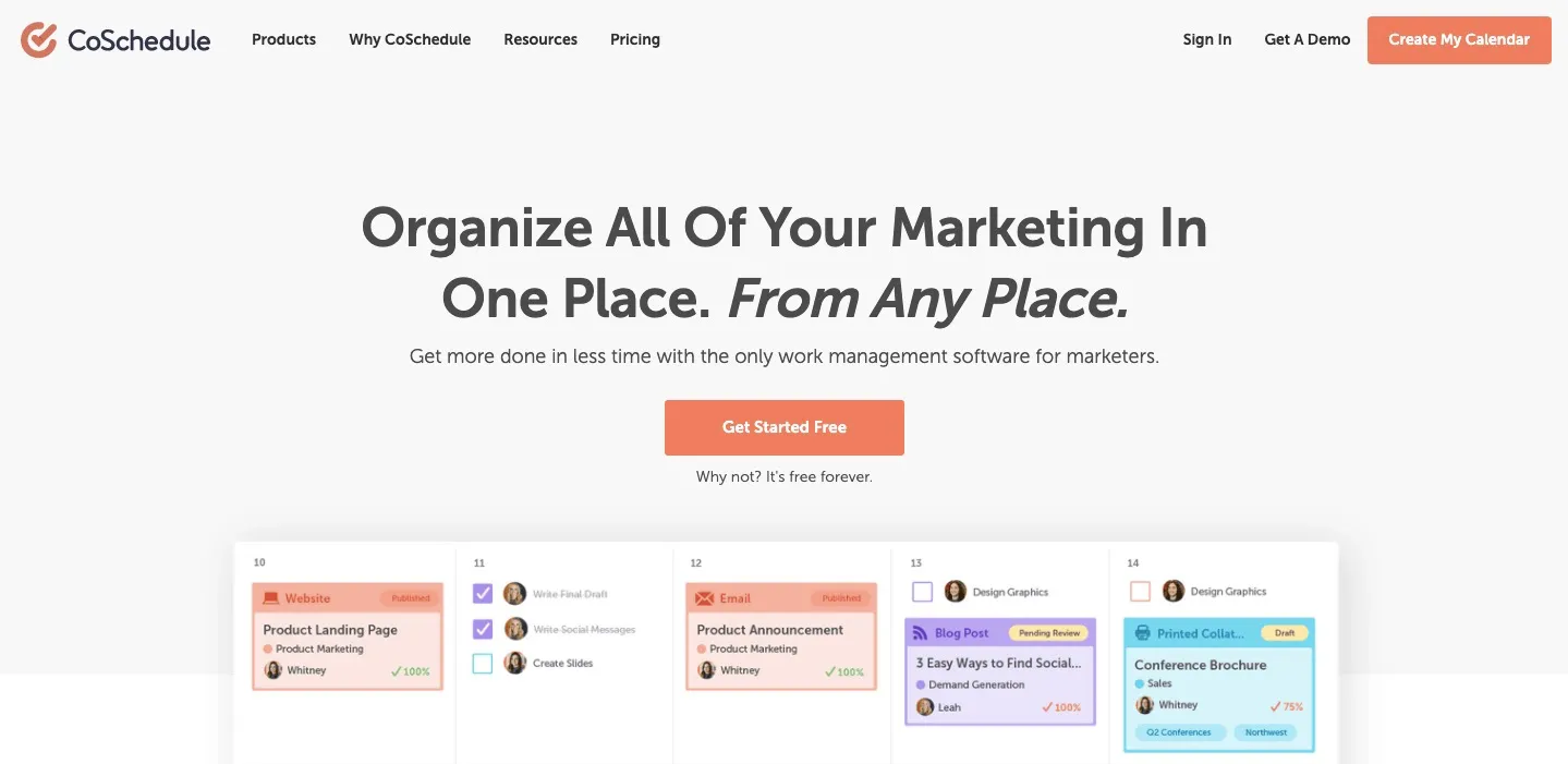 coschedule social media automation tool