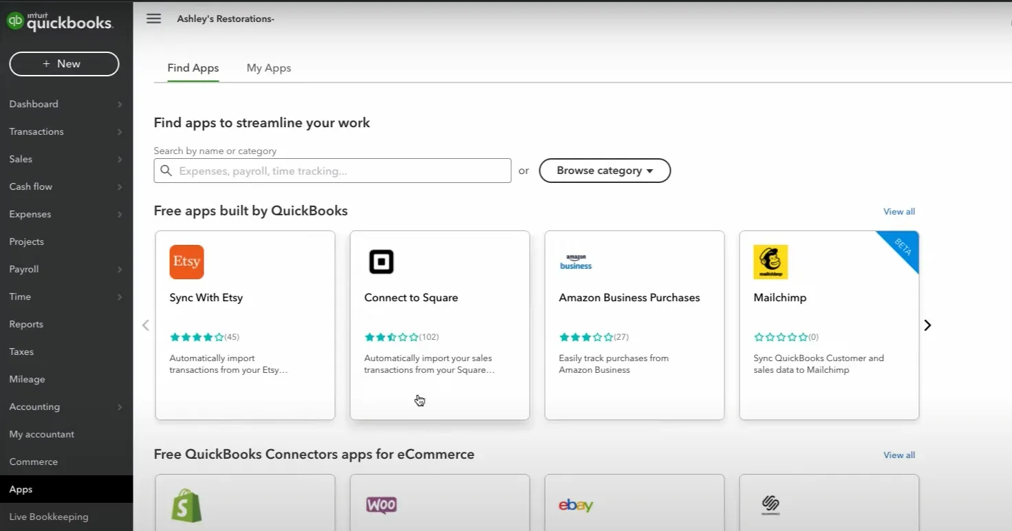 Integrace aplikací na Quickbooks Integrace aplikací na Quickbooks