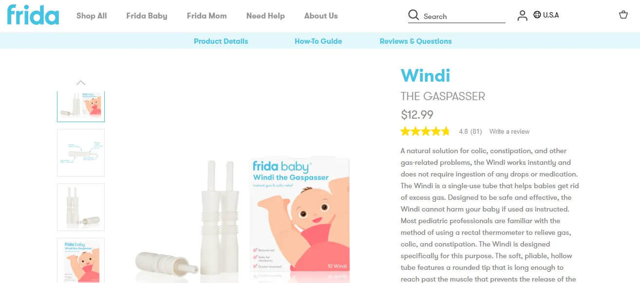 Przechodnia gazowa Fridababy