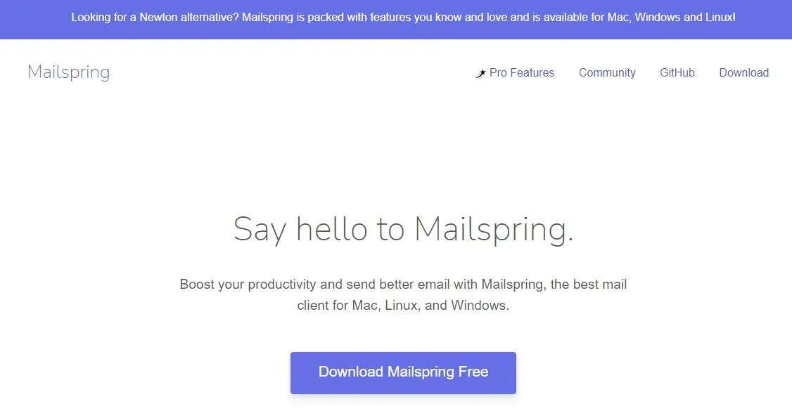 Mailspring email client for macOS iOS