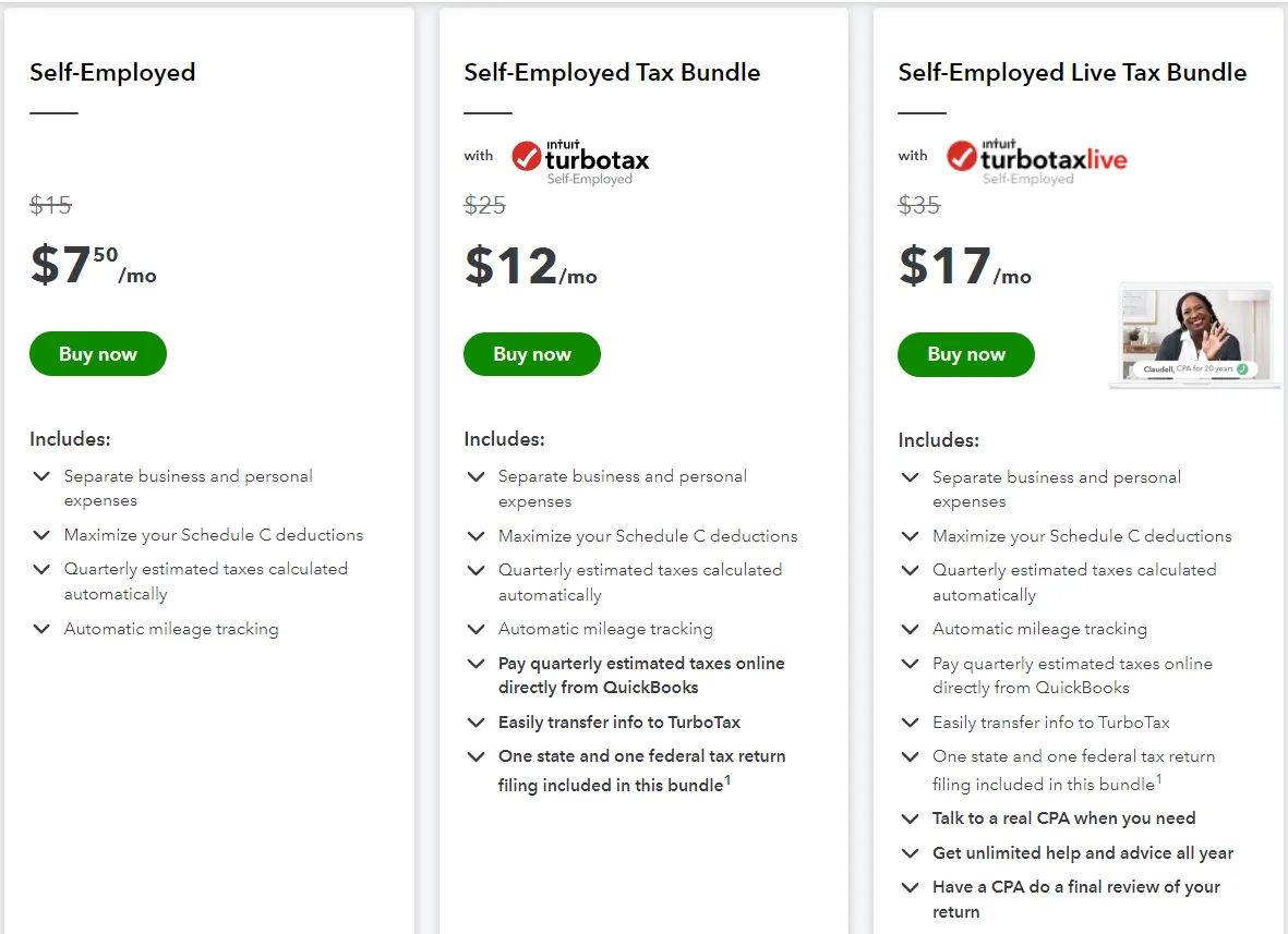 Quickbooks plány pro osoby samostatně výdělečně činné Quickbooks plány pro osoby samostatně výdělečně činné