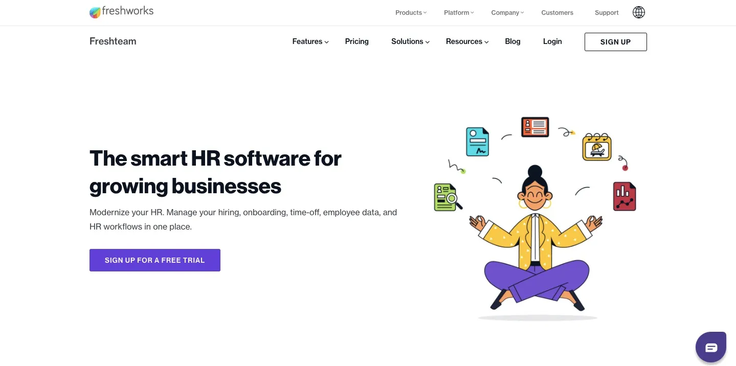 freshworks hr platforma