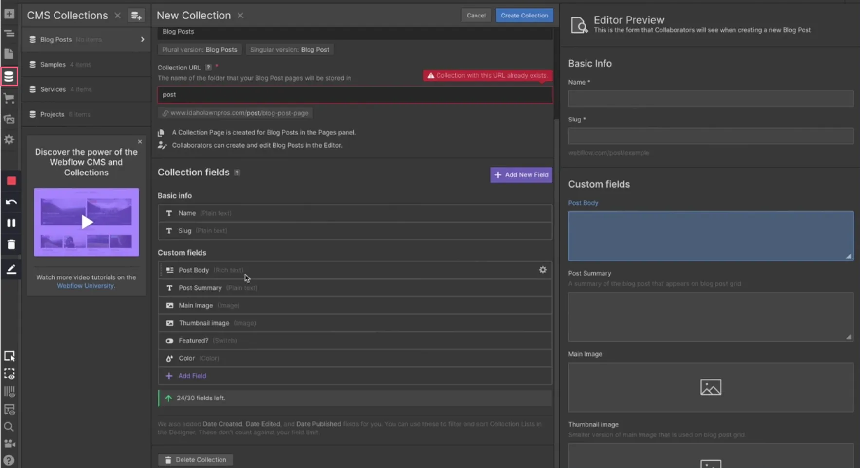 CMS dans Webflow CMS dans Webflow