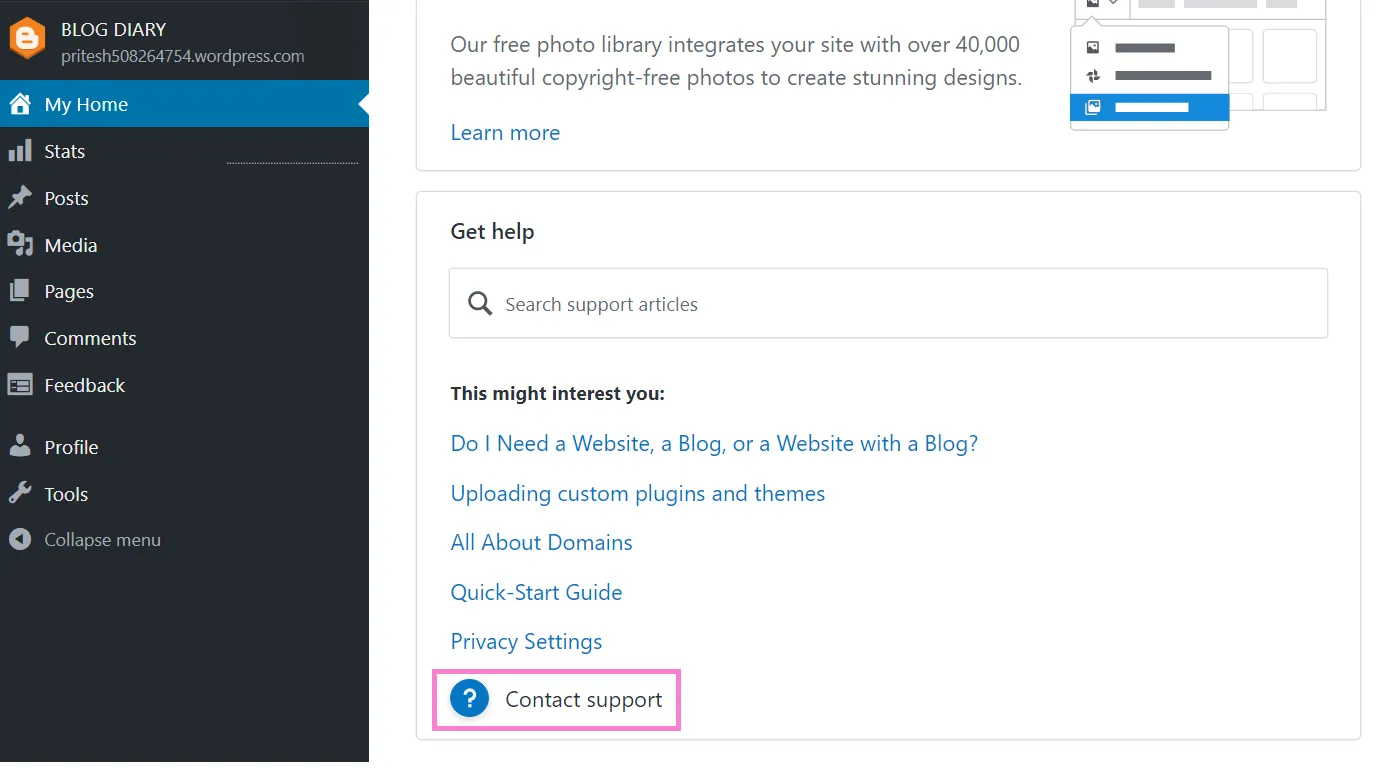 Contacter l'assistance dans WordPress Contacter l'assistance dans WordPress