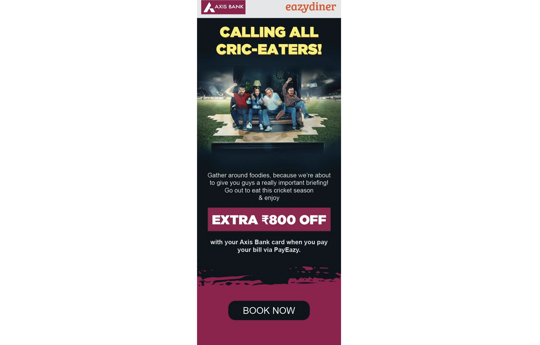 Email CTA Example EazyDiner