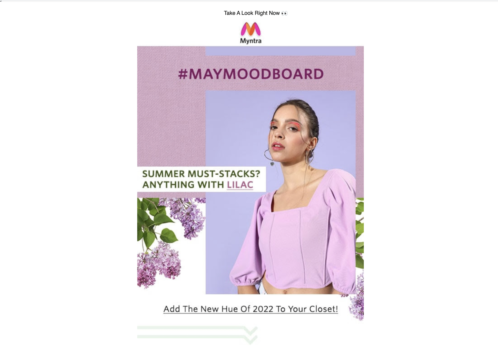 Email CTA Example Myntra