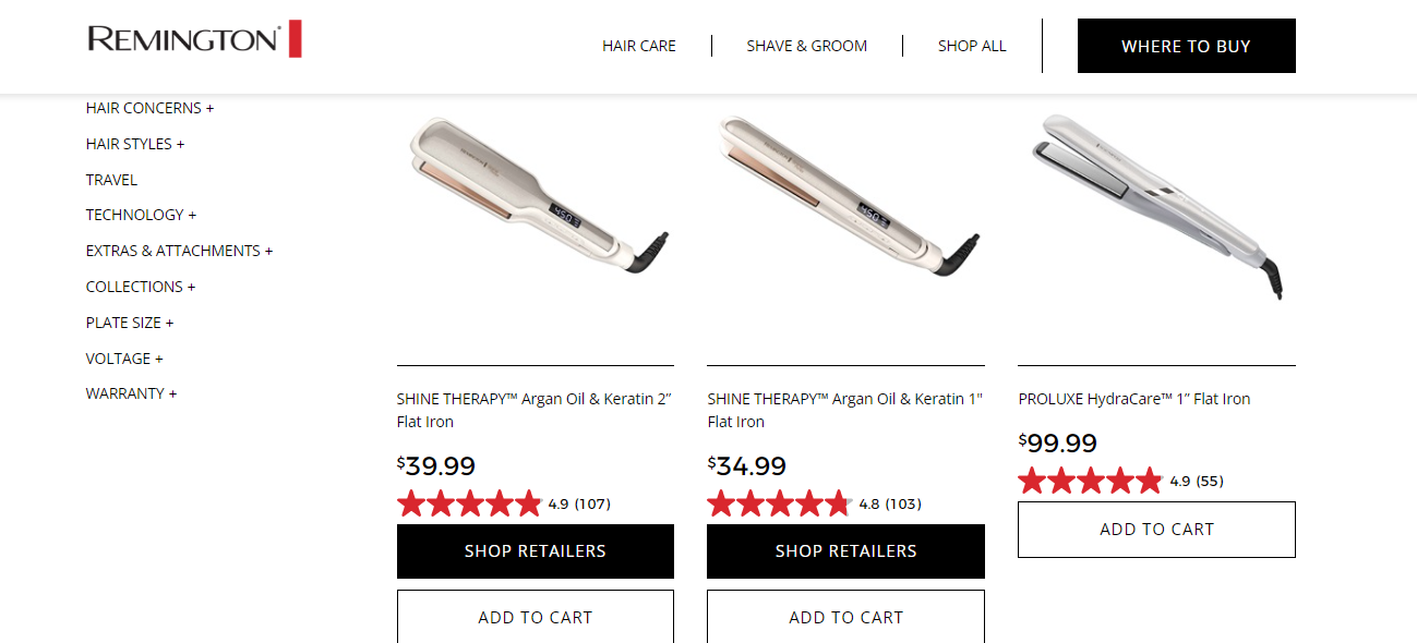 Remington flat iron