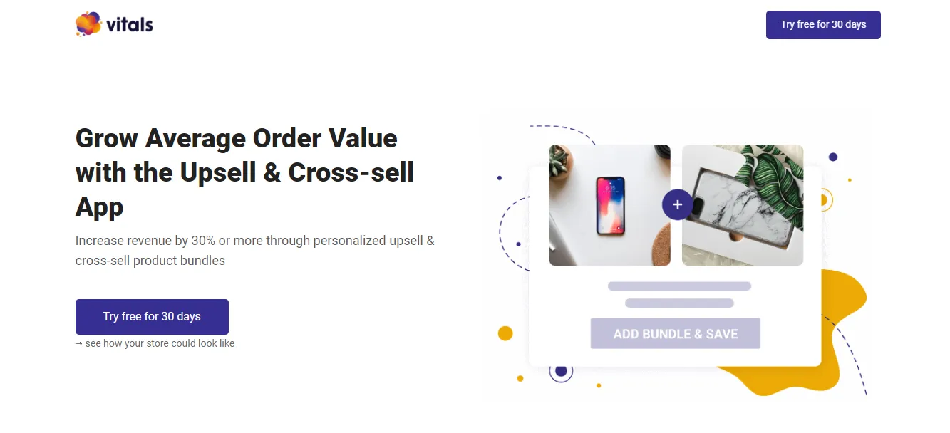 Constructor de ventas adicionales Vitals
