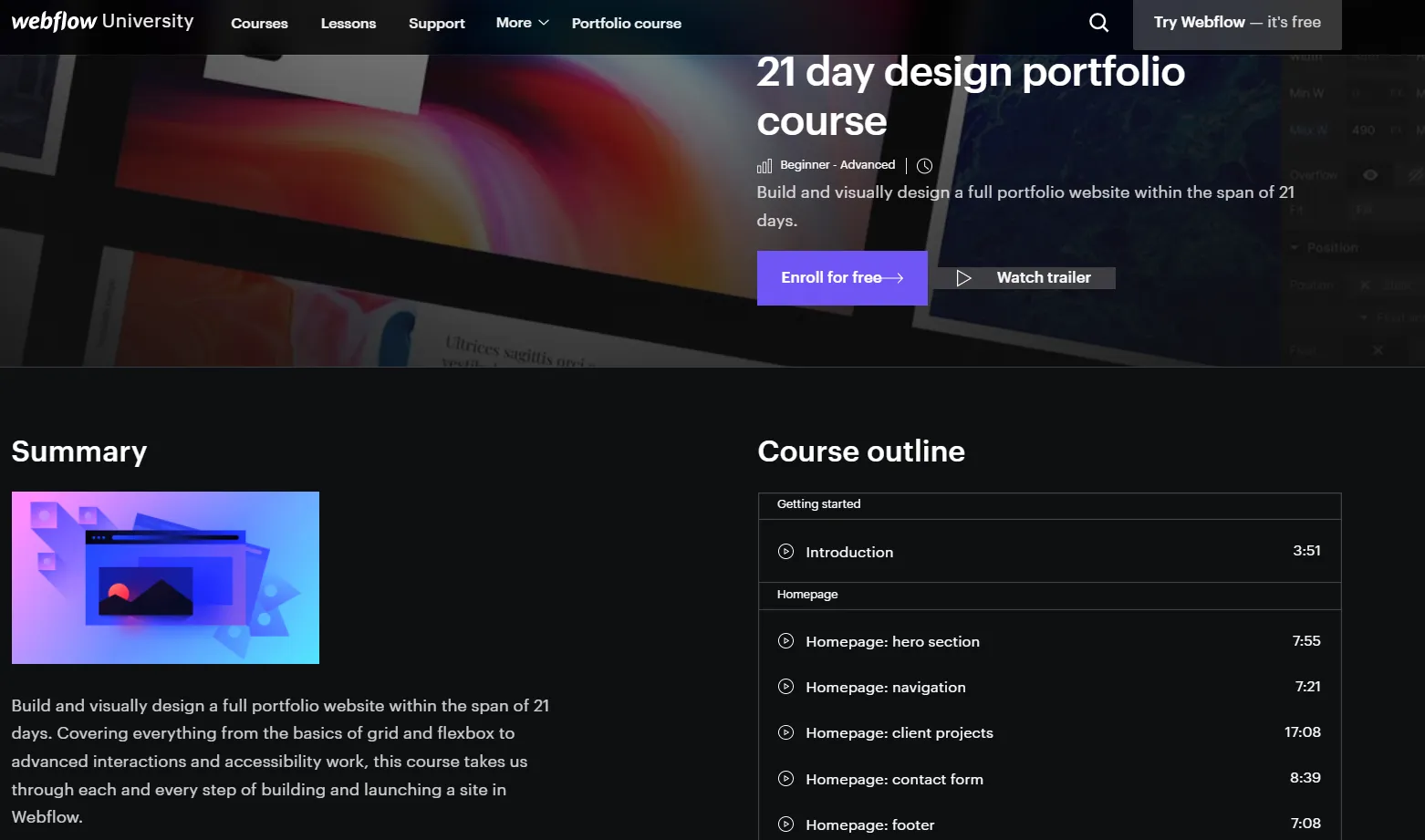 cours sur Webflow University cours sur Webflow University