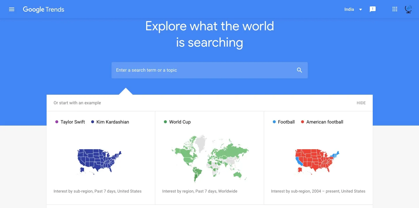 google trends target audience tool