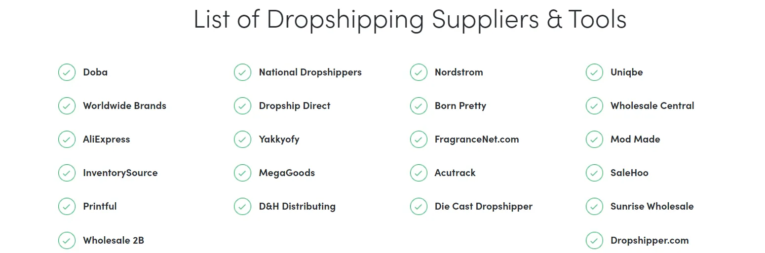 ShiftShop 上的 dropshippers 列表 ShiftShop 上的 dropshippers 列表