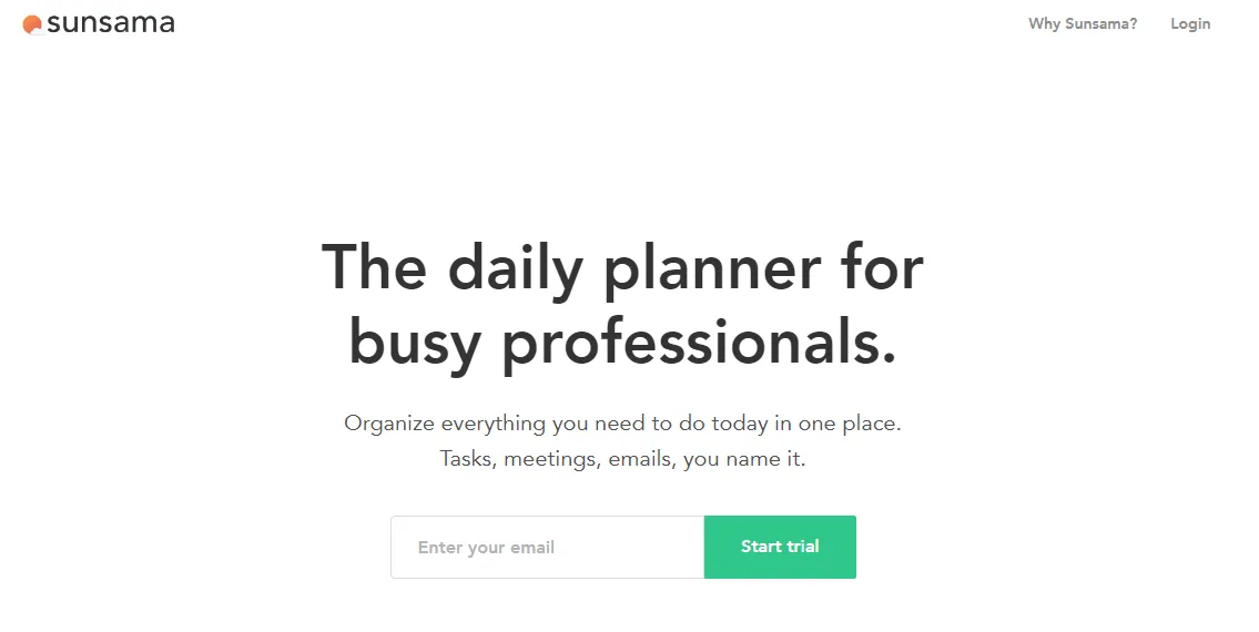 sunsama software for daily planning