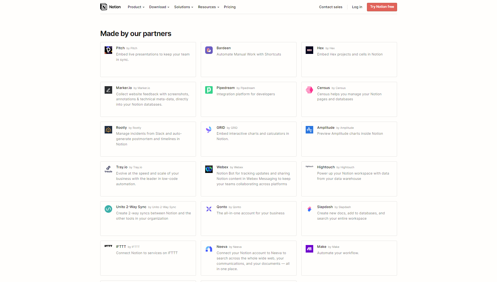 Notion integrations