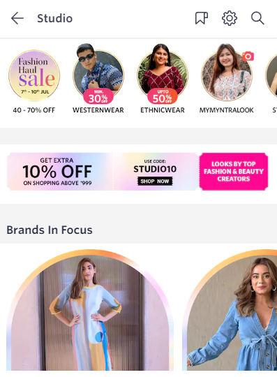 pagina myntra studio