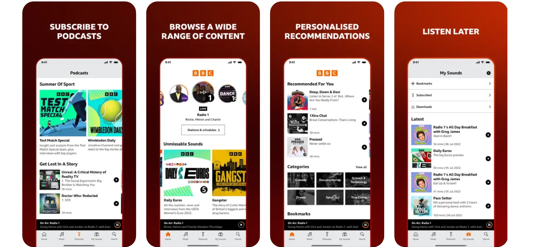 Application de podcast BBC Sounds Application de podcast BBC Sounds