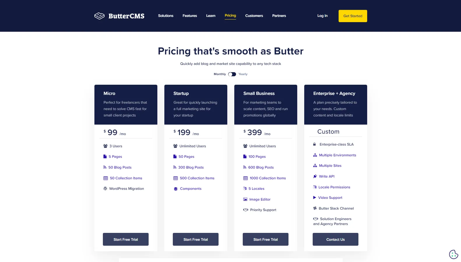 ButterCMS pricing