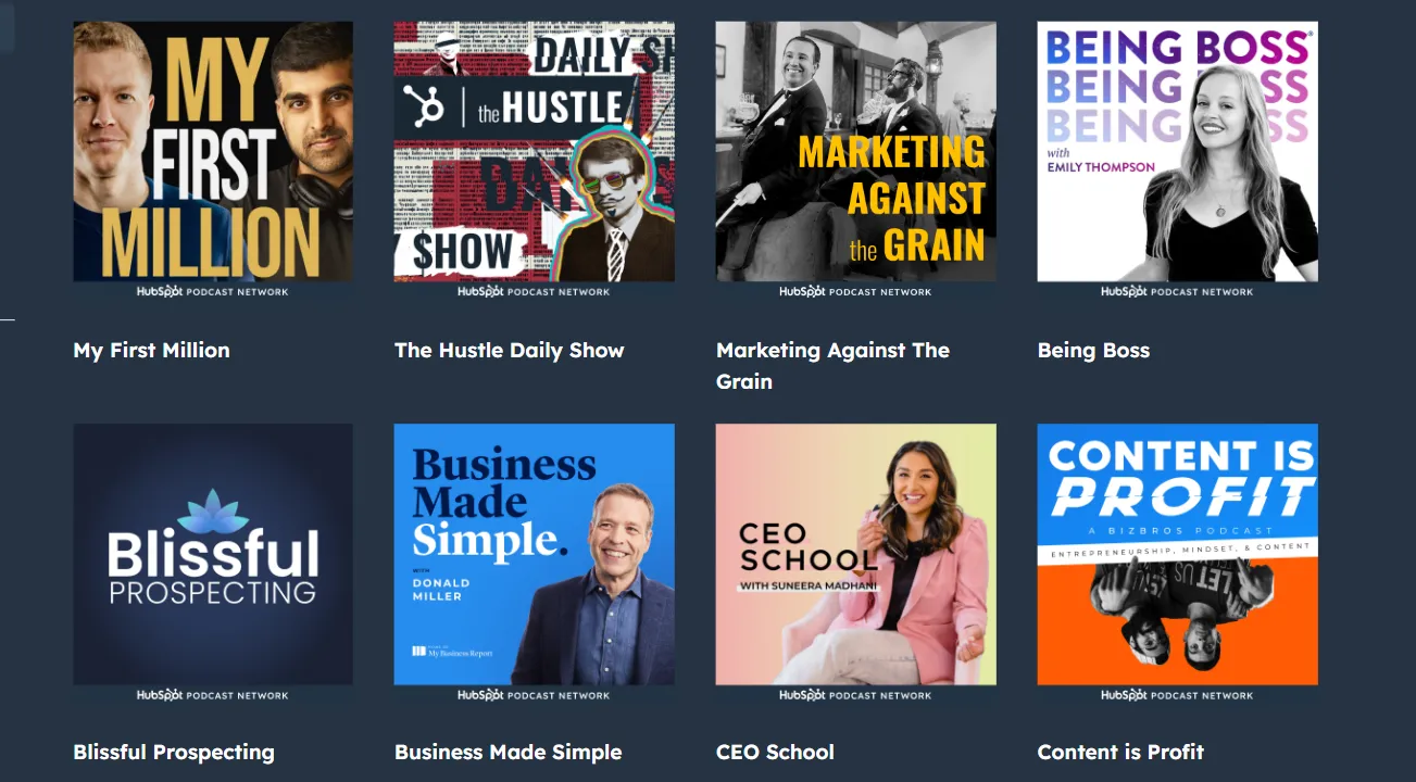 HubSpot Podcasts on Business and Marketing