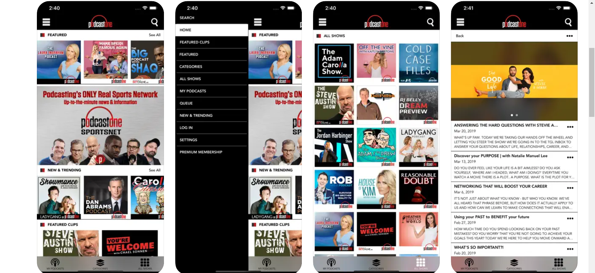PodcastOne mobile app