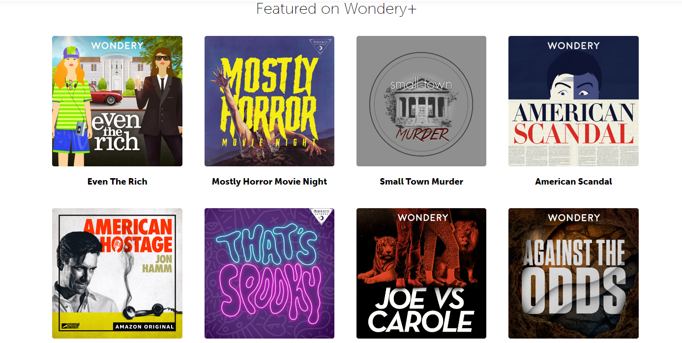 Wondery podcast shows