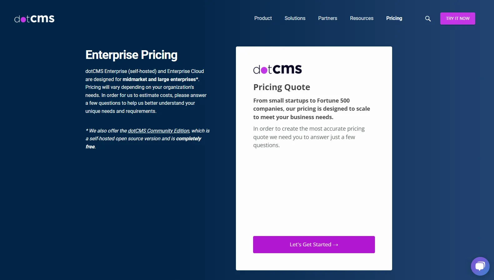 dotCMS pricing