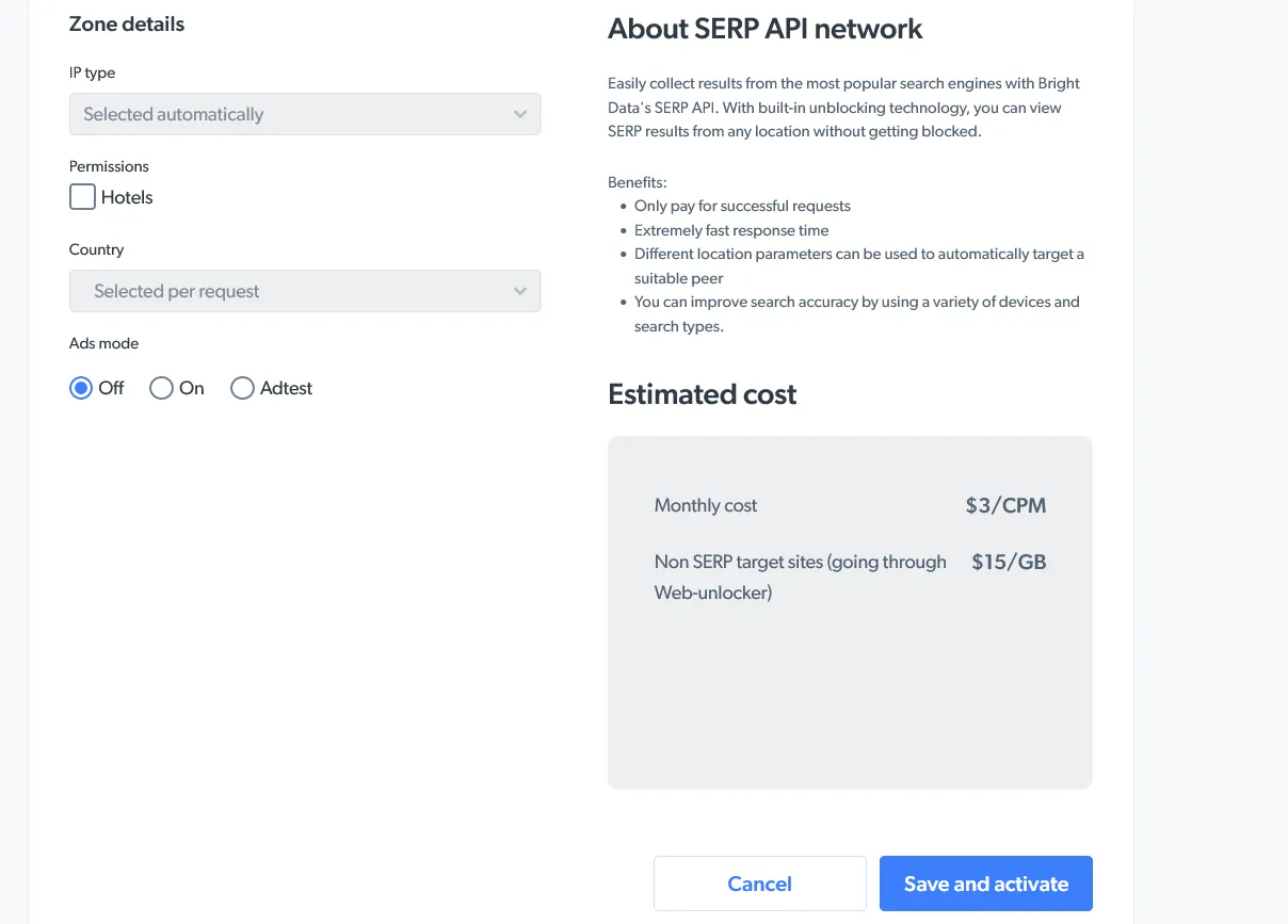 Aktiverer SERP API-nettverk Aktiverer SERP API-nettverk