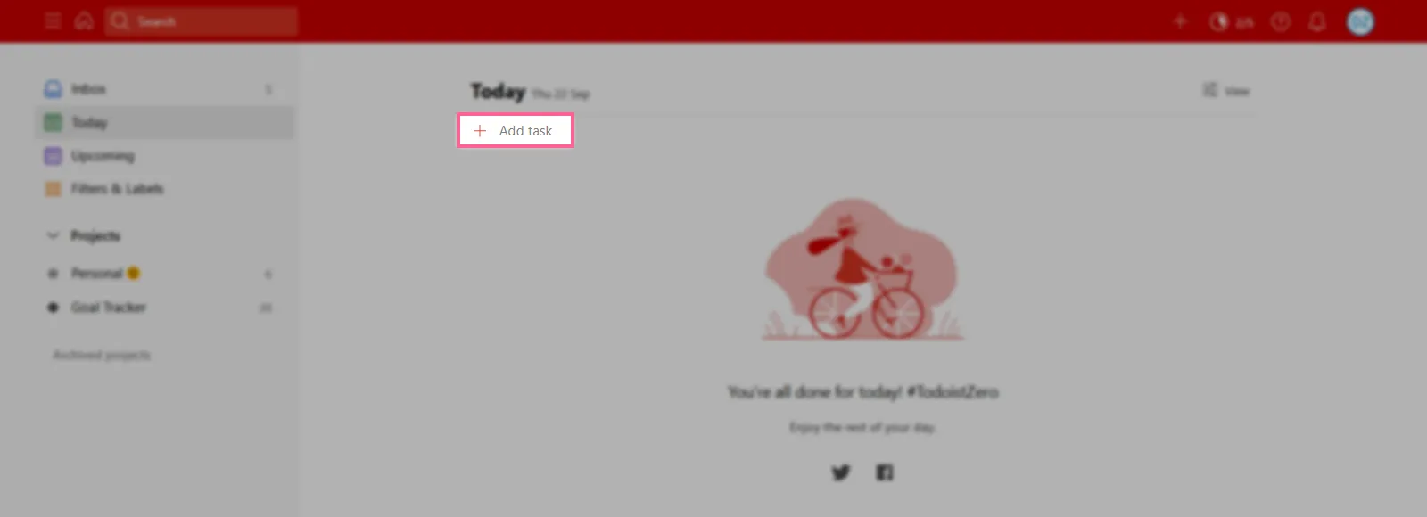 Neue Aufgabe in Todoist hinzufügen