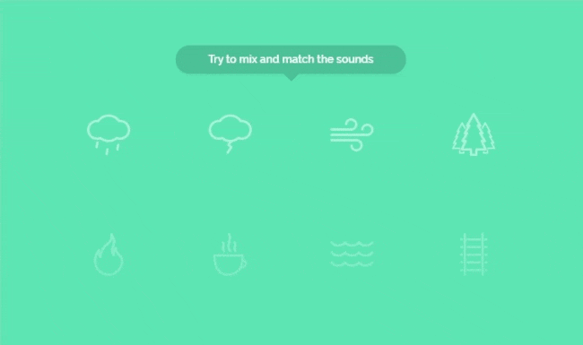 Mix and matching sounds in Noisli