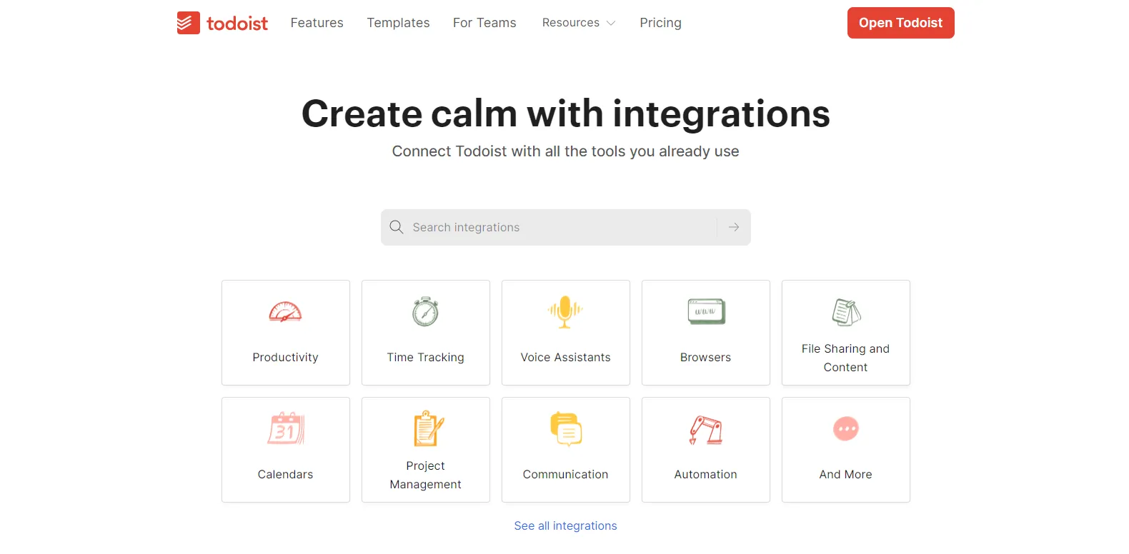 Todoist-Integrationen