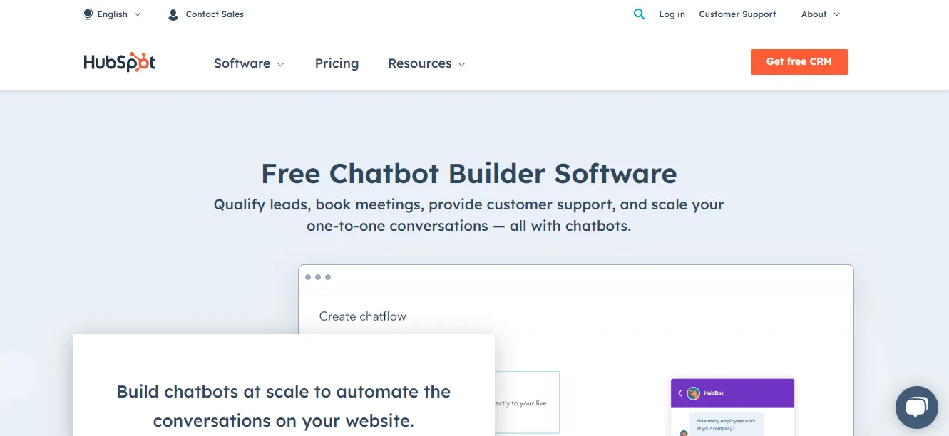 ربات چت hubspot
