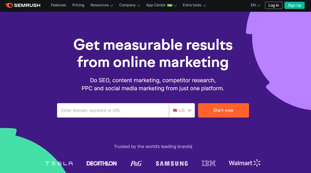 semrush digital market research tool