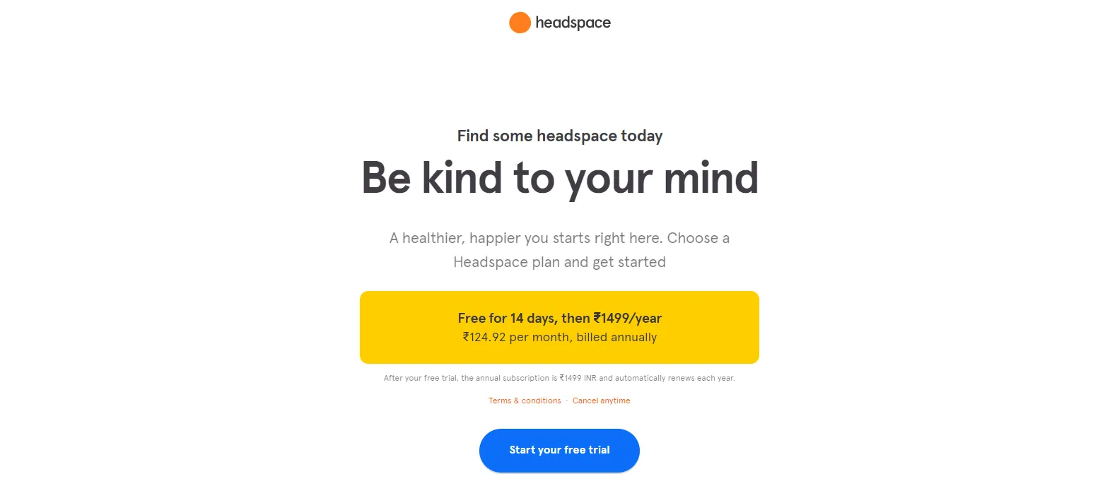 Headspace-priser