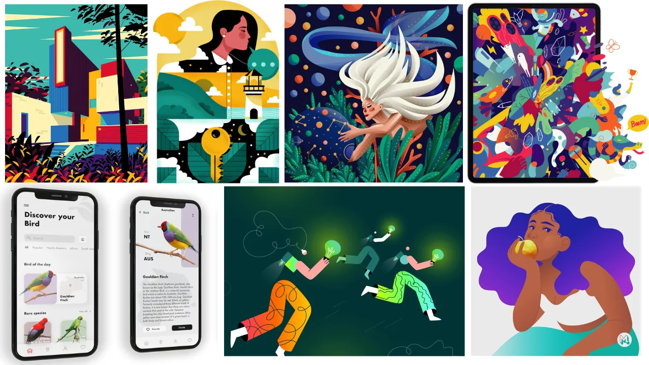 Beispiele für Vectornator-Illustrationen Beispiele für Vectornator-Illustrationen